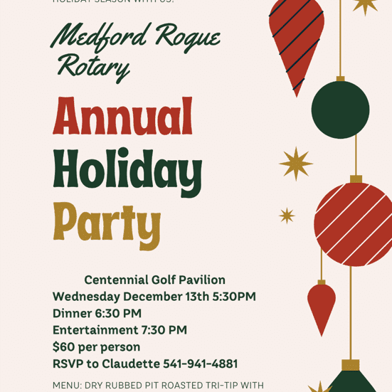 Holiday party flyer 2023